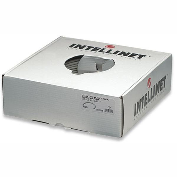 250ft Stranded UTP CAT5e (350MHz) Network Cable - CM - Intellinet - Grey